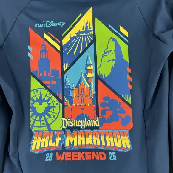 Disney Half Marathon Weekend 2025 Performance Jacket runDisney Womens XS Hooded - Picture 11 of 12
